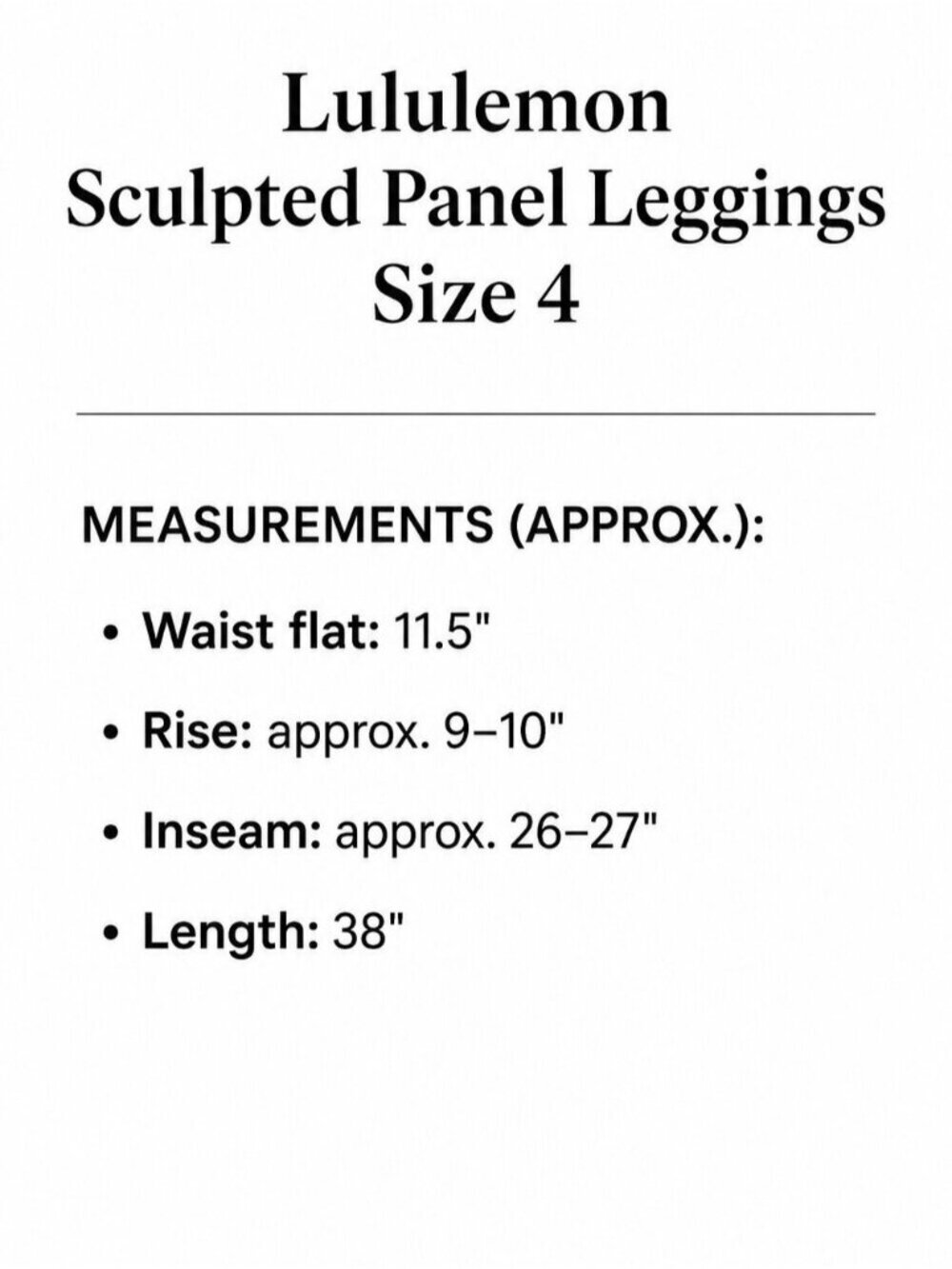 Lululemon Sculpted Panel Leggings Size 4  Black & Pink Print 11.5"x38" Yoga Gym - Picture 8 of 8